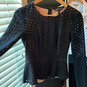 Fitted, Knit, Peplum Top